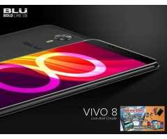 Blu Vivo 8. 64gb 7500 funda Y V