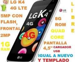 VENDO IGUAL A NUEVO INMACULADO LG K4 4G LTE LIBRE 1G RAM,8G MEMO,QUAD CORE,ANDROID 6.0