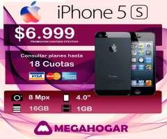 IPHONE 5S 16GB &#x21; HASTA 18 CUOTAS &#x21; EN LOCAL COMERCIAL &#x21; CON GARANTIA &#x21;