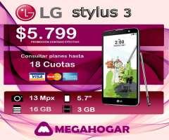 LG STYLUS 3 16GB &#x21; HASTA 18 CUOTAS &#x21; EN LOCAL COMERCIAL&#x21; CON GARANTIA&#x21;
